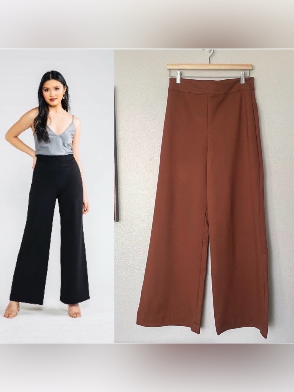 NWT Chloe Kristyn Bridgette Wideleg Pointe Pant Tan Brown Size Medium $278